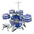 Bateria Musical Infantil Rock Party DM Toys DMT6066 Azul - Imagem 1