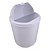 Lixeira com Tampa Retratil 3L Cesto De Lixo Plastico Viel 3563 Branca - Imagem 1