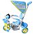 Triciclo Infantil com Empurrador Luz Som Capota Importway BW003 Azul - Imagem 2