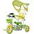 Triciclo Infantil com Empurrador Luz Som Capota Importway BW003 Verde - Imagem 1