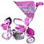 Triciclo Infantil com Empurrador Luz Som Capota Importway BW003 Rosa - Imagem 2