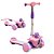 Patinete Aviãozinho Feliz Infantil 3 Rodas com Luz Som DMR6816 Rosa - Imagem 1