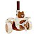 Patinete Aviãozinho Feliz Infantil 3 Rodas com Luz Som DMR6816 Bege - Imagem 4