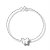 Pulseira de Prata Borboleta Transparente - Imagem 1