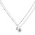 Colar de Prata Gota Zircônia 45 cm - Imagem 1