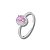 Anel de Prata Oval Rosa Bebê - Imagem 1