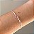 Pulseira de Prata Três Corações Rosa Bebê - Imagem 2