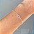 Pulseira de Prata Elo de Corações e Coração Rosa - Imagem 2