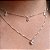 Choker de Prata Pingentes Corações Zircônia - Imagem 5