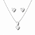 Conjunto de Prata Coração Zircônia 40 cm v12 - Imagem 1