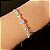 Pulseira de Prata Coração Cristal e Azul - Imagem 3
