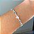 Pulseira de Prata Coração Cristal e Azul - Imagem 2