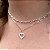 Choker de Prata Corações Cristal - Imagem 5