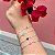 Pulseira de Prata Elo de Corações com Coração Zircônia Azul - Imagem 4