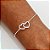 Pulseira de Prata Dois Corações Vazados Cravejados - Imagem 1