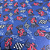 Lona 600 Estampado- Moto com fundo azul -1/2 Metro - Imagem 1