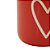 Caneca de porcelana heart vermelha - Imagem 2