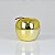 Enfeite Maçã Dourado 8 cm em Cerâmica - Imagem 1