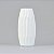 Vaso Branco Com Textura De Dobra em Cerâmica - Imagem 1
