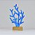 Enfeite Coral Azul em Madeira 30,5x16x5 cm - Imagem 1