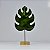 Enfeite Pedestal Folha Verde em Madeira 32x17,5x8 cm - Imagem 1