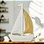 Enfeite Barco Branco em Madeira 25x17x2 cm - Imagem 1