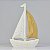 Enfeite Barco Branco em Madeira 25x17x2 cm - Imagem 1