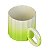 Caneca Duo Verde Alça Coração  em Cerâmica - Imagem 3