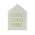 Enfeite Casa Love Lives Here em Cerâmica - Imagem 3