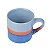 Caneca Colorida Tons Azuis Com Lis em Cerâmica - Imagem 3