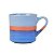 Caneca Colorida Tons Azuis Com Lis em Cerâmica - Imagem 2