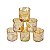 Jogo com 6 Copos de Vidro Ondulado Dourado 250ml - Imagem 3