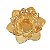 Porta Velas Flor de Lotus Dourada em Vidro - Imagem 4