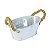 Vaso Branco Oval Flowers e Garden M em Metal - Imagem 4