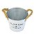 Vaso Branco Flowers e Garden M em Metal - Imagem 3