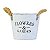 Vaso Branco Flowers e Garden M em Metal - Imagem 1