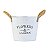 Vaso Branco Flowers e Garden G em Metal - Imagem 1