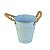 Vaso Flower Azul P em Metal - Imagem 2