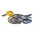 Enfeite Pato Rustico G Azul e Amarelo em Madeira - Imagem 2