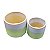 JG c/2 Vaso Degrade Cinza e Verde - Imagem 2