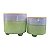 JG c/2 Vaso Degrade Cinza e Verde - Imagem 1