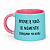 Caneca Cerâmica azul e rosa Feito com amor - Imagem 2
