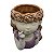 Vaso Coroa De Flores Meninas Marrom - Imagem 2