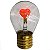 Lampada Plastica Coração - Imagem 1