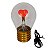 Lampada Plastica Coração - Imagem 4
