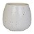 Vaso Em Ceramica Branco Com Textura De Bolinhas - Imagem 1