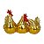 Trio De Galinhas Dourado - Imagem 1