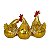 Trio De Galinhas Dourado - Imagem 2