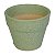 Vaso Ceramica Com Borda Verde Claro - Imagem 1