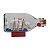 Garrafa De Vidro Com Barco Dentro M - Imagem 2